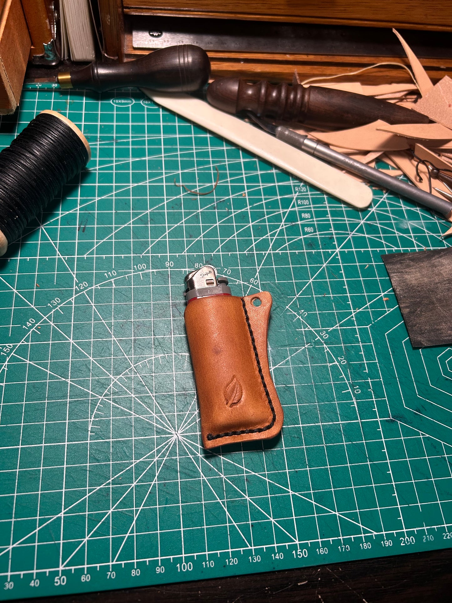 Leather lighter cover