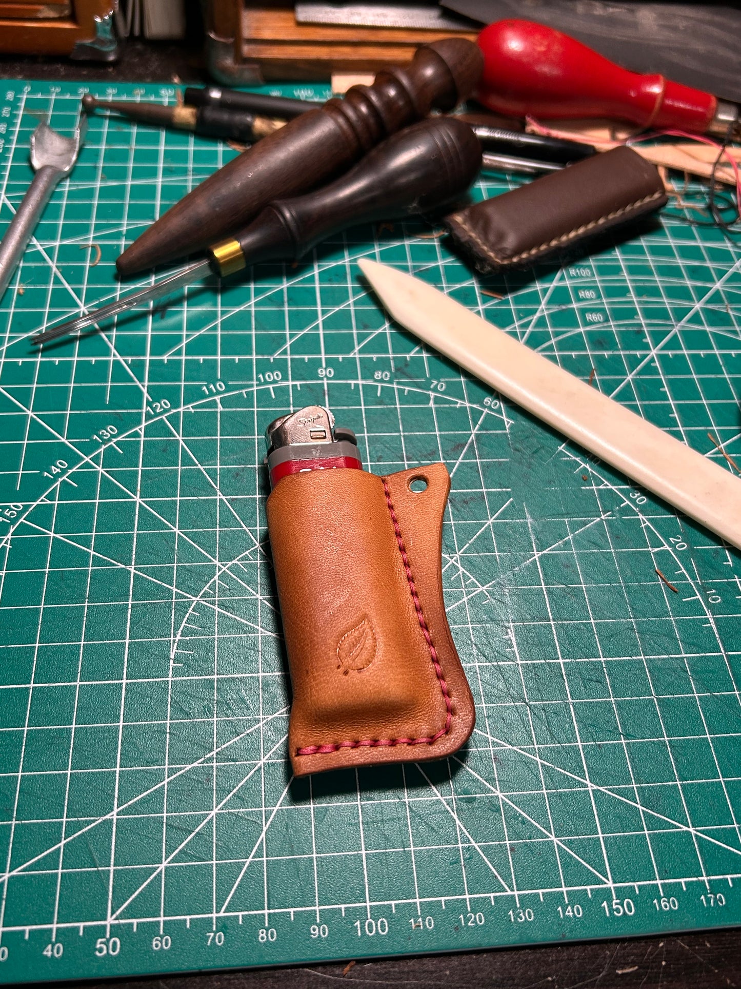 Leather lighter cover