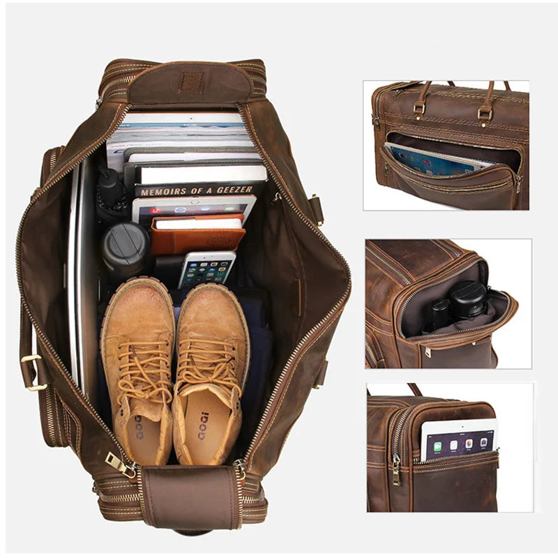 Genuine Leather Luggage Bag