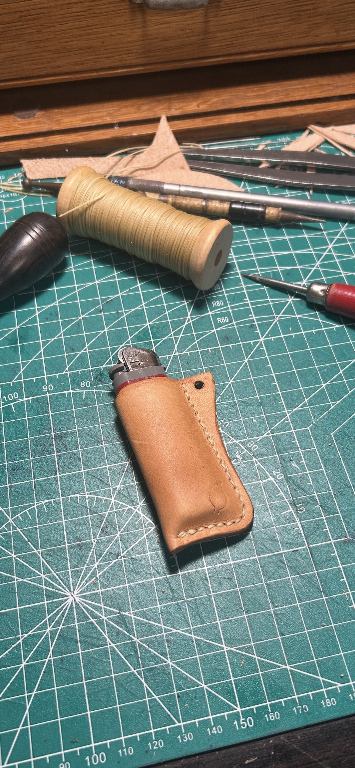 Leather lighter cover