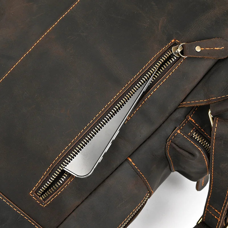 Backpack Crazy Horse Leather travel bag