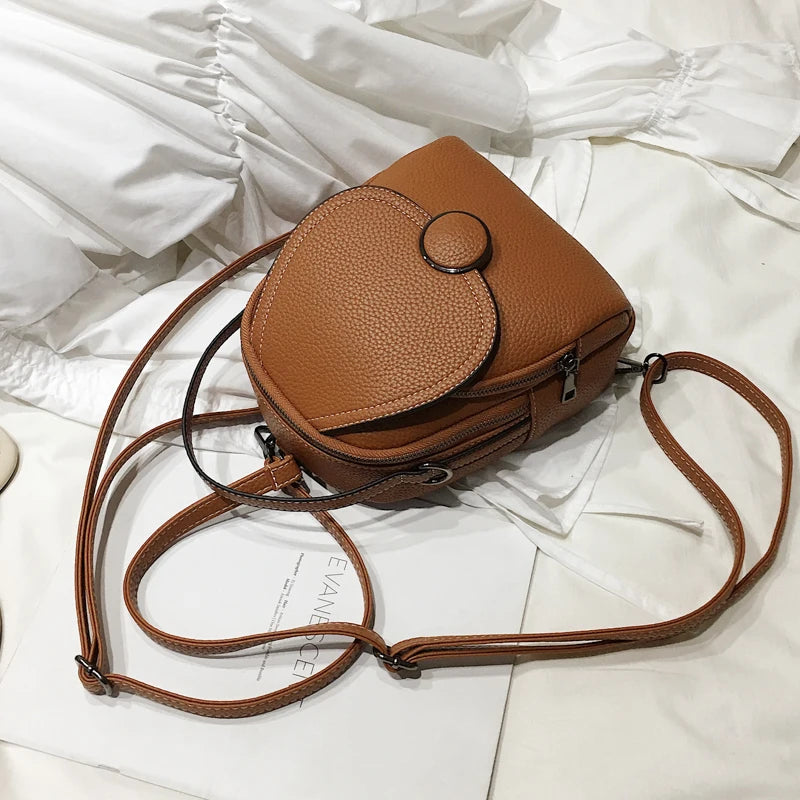 Leather Backpack Mini Soft Multi-Functional