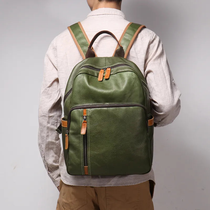 Genuine Leather Travel Backpack