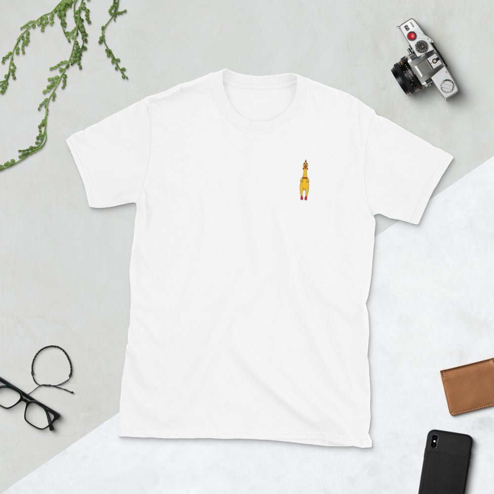 Short-Sleeve Rubber chicken