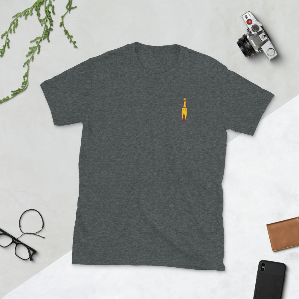Short-Sleeve Rubber chicken