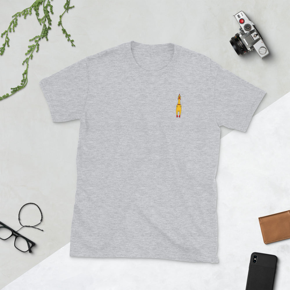 Short-Sleeve Rubber chicken