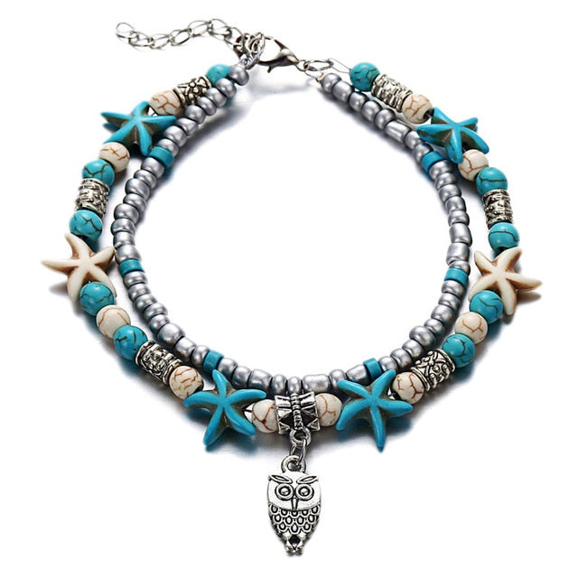 IF YOU Bohimia Sea Turtles Anklet Vintage For Women Summer Beach BOHO Bracelet on Leg Chain Foot Anklets Jewelry Drop shipping