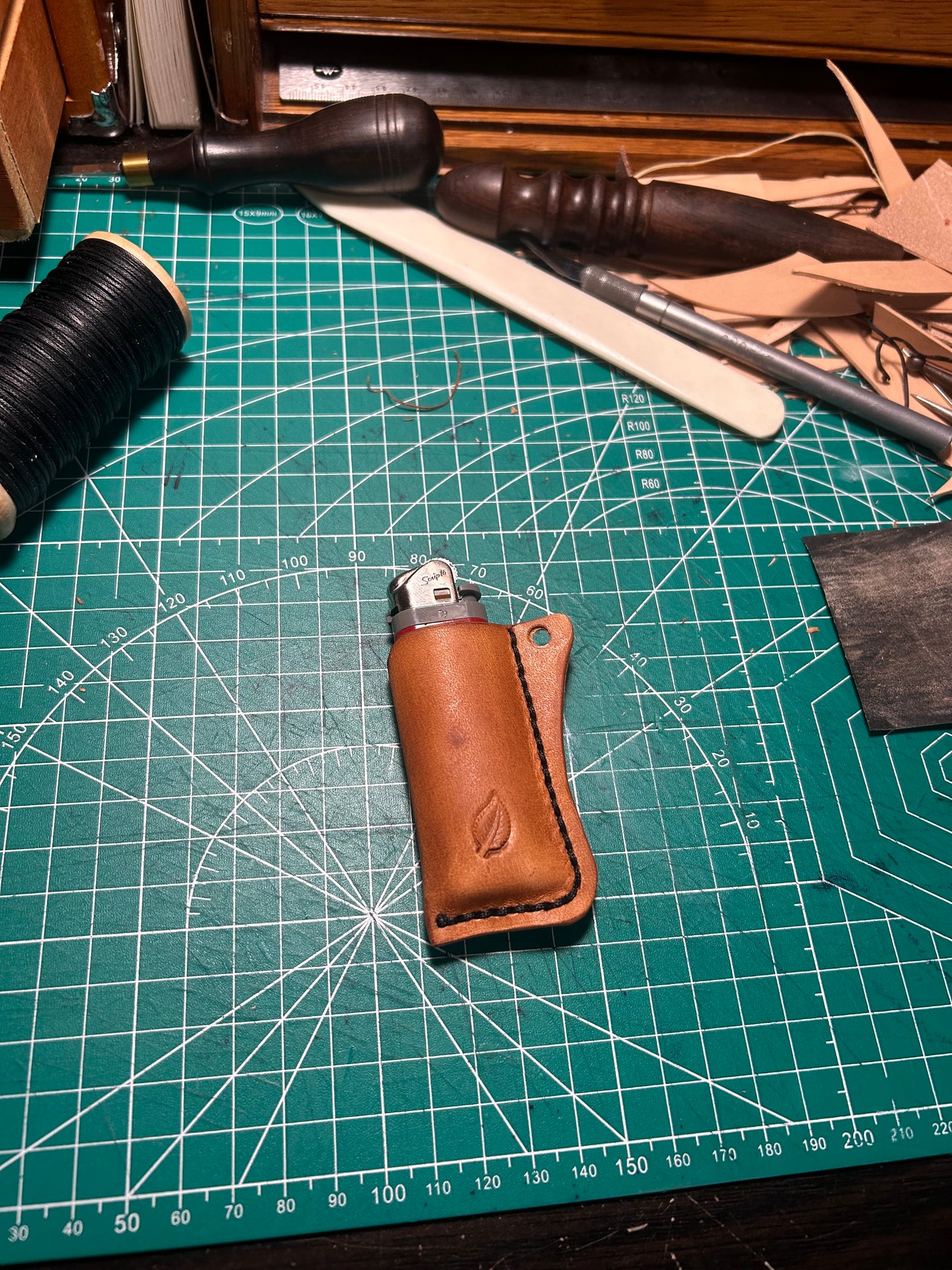 Leather lighter cover