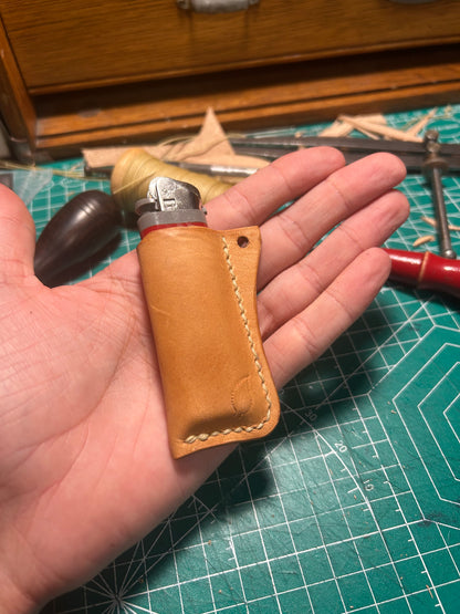 Leather lighter cover