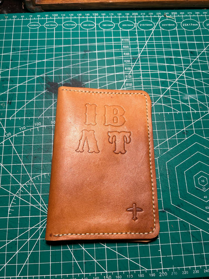 Pilot license leather wallet