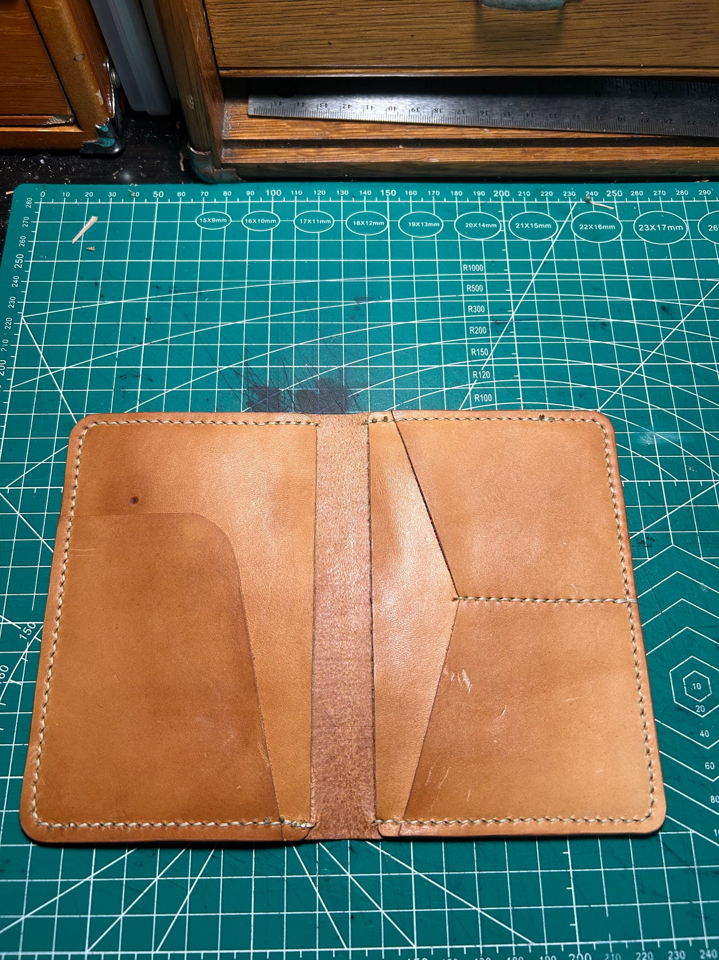 Pilot license leather wallet