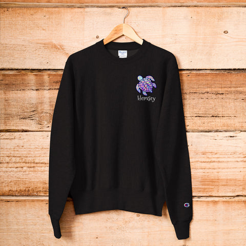 Hemsey turtle Champion Sweatshirt