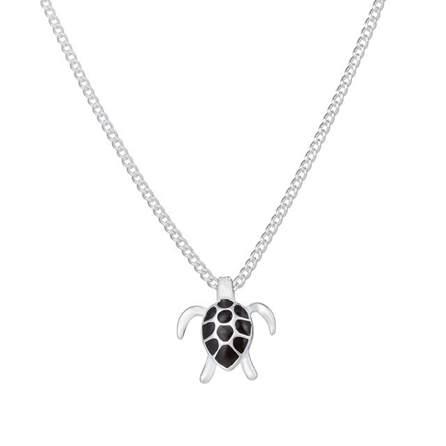 Jisensp Fashion Animal Turtle Necklace & Pendants Tortoise Multi Necklace Women New Sea Jewelry Anime collier Sweater Necklace
